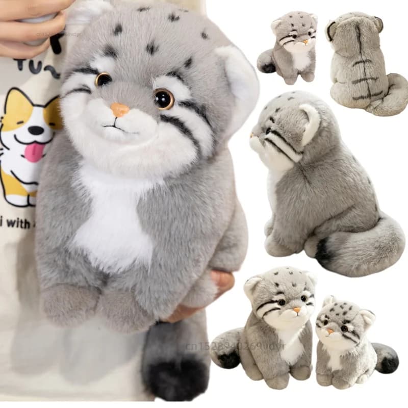Peluche Gatto Grigio Realistico, Giocattoli Morbidissimi, Cuscini Carini, Regali di Compleanno e Halloween per Ragazze, Decorazioni per la Cameretta dei Bambini