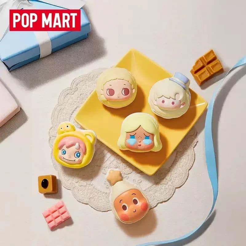 POP MART POP BEAN Macaron Dessert Series Blind Box Guess Bag Giocattoli originali Bambola Cute Anime Figure Ornamenti Regalo