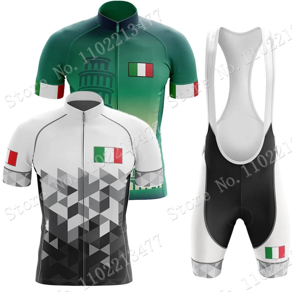 Italy National Team 2024 Cycling Knit Set italia cycling clothing men's cycling shirts road bike suit shorts with MTB Ropa straps