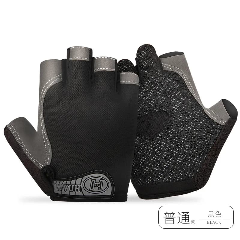 Gym Gloves Fingerless Gloves Anti-Slip Shock-Absorbing Breathable Sports Gloves for Training Lifting Weight Cycling