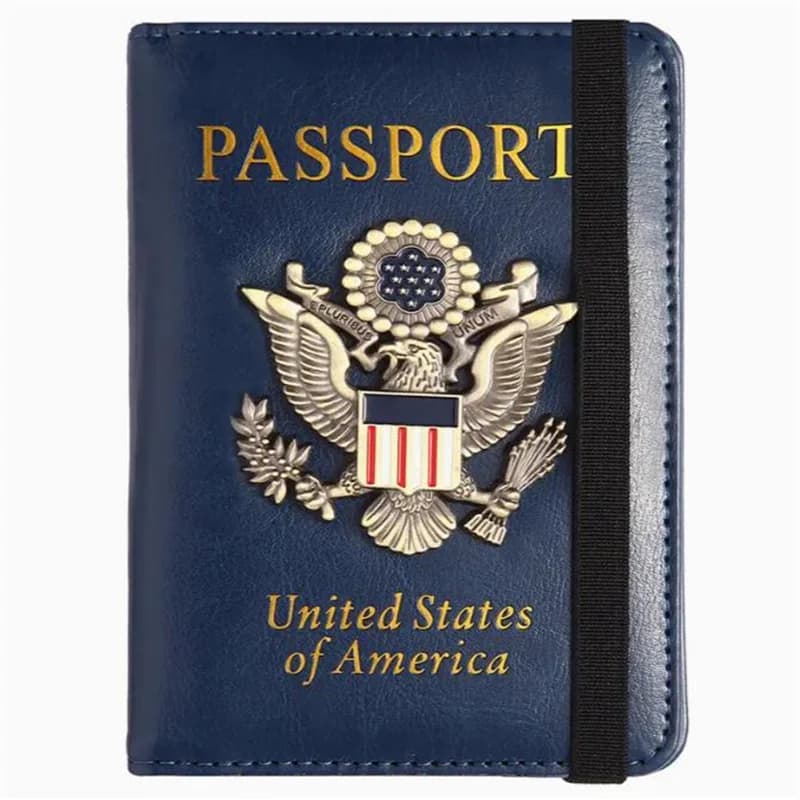 Copertina porta passaporto e Slot per schede Combo Album RFID Blocking porta passaporto da viaggio in pelle portafoglio di lusso Album