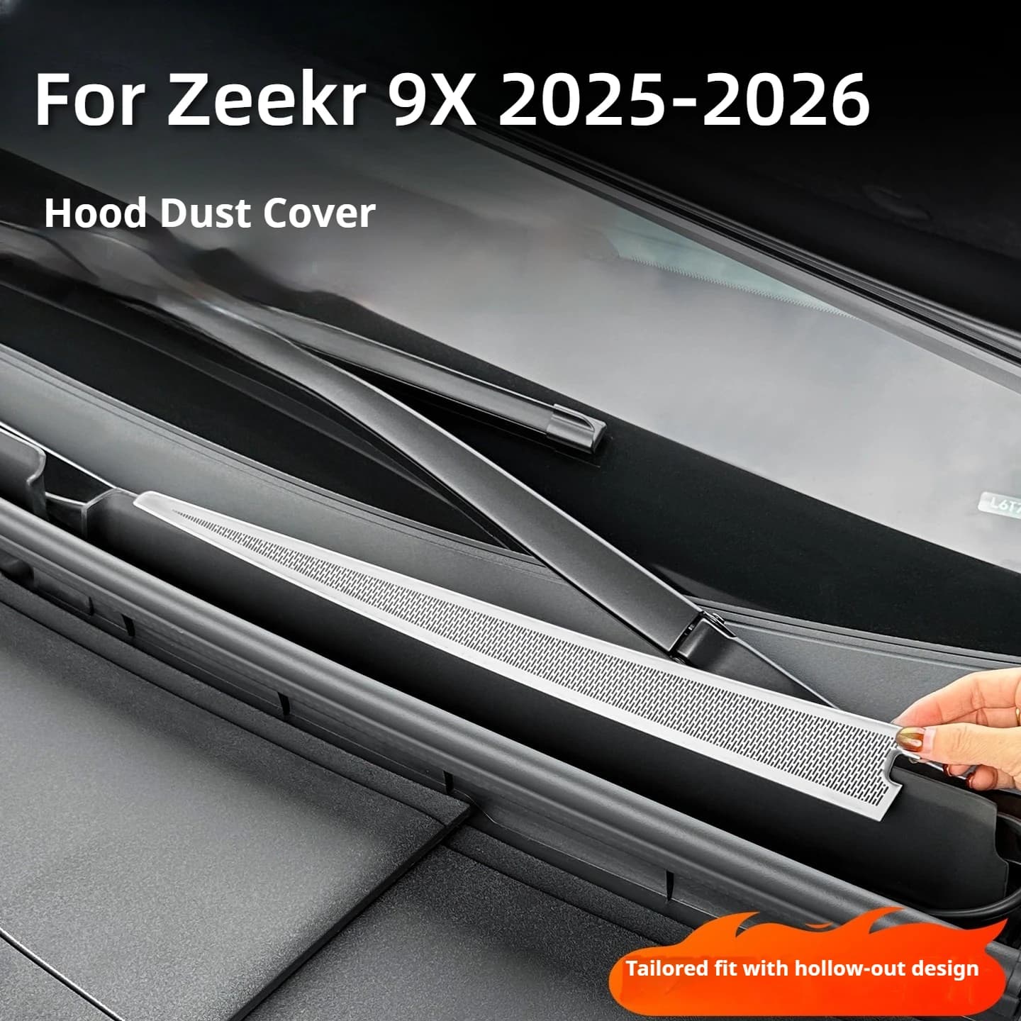 For Zeekr 9X 2025-2026 Hood Vent Mesh Grill Insect Screen Engine Cover Dust Protector Front Grille