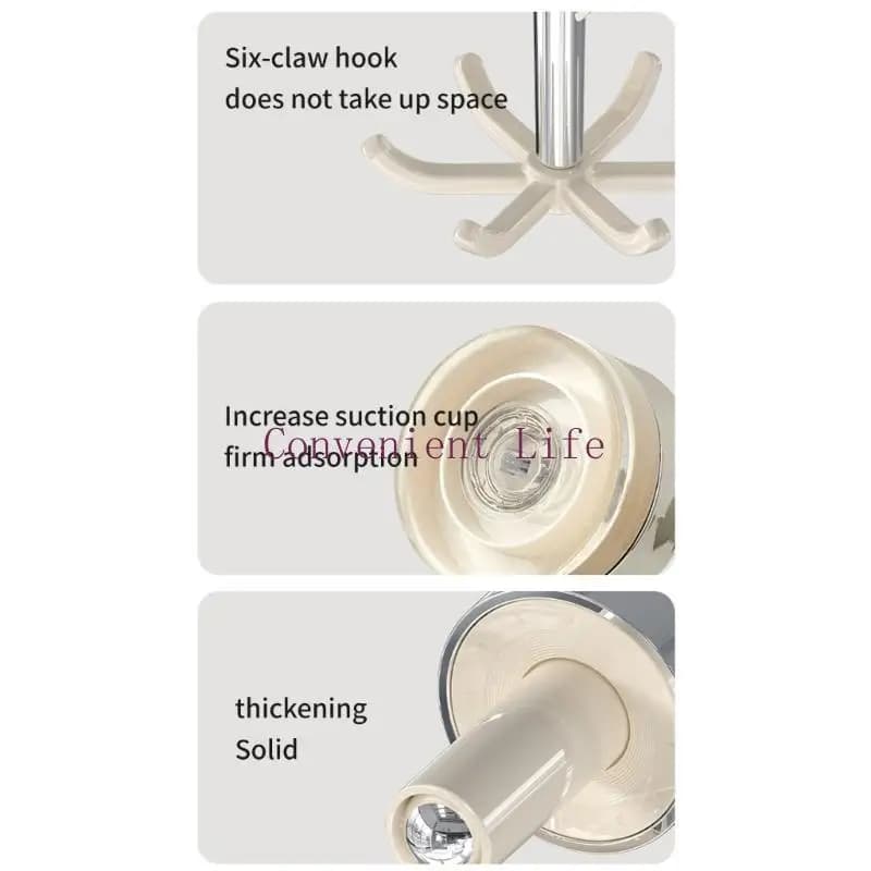 L1ee Tendi da parete in plastica a pieno svolta con 6 brani Adesivo impermeabile set ganci multiuso per l'archiviazione da