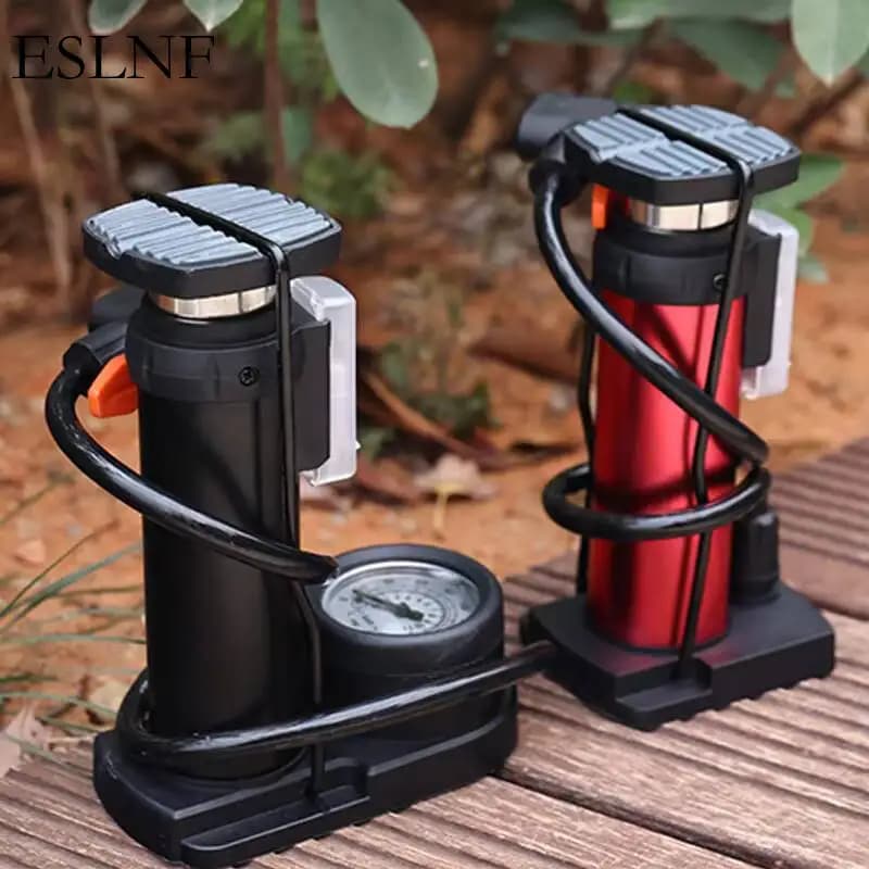 Pompa per Bicicletta ESLNF, Pompa ad Aria in Alluminio, Mini Pompa Portatile alla Moda per Pneumatici di Biciclette
