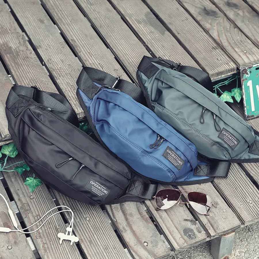 【Nuovo arrivo】 Marsupio in nylon resistente all'acqua, borsa da cintura regolabile, multitasche, per corsa, escursionismo, viaggi