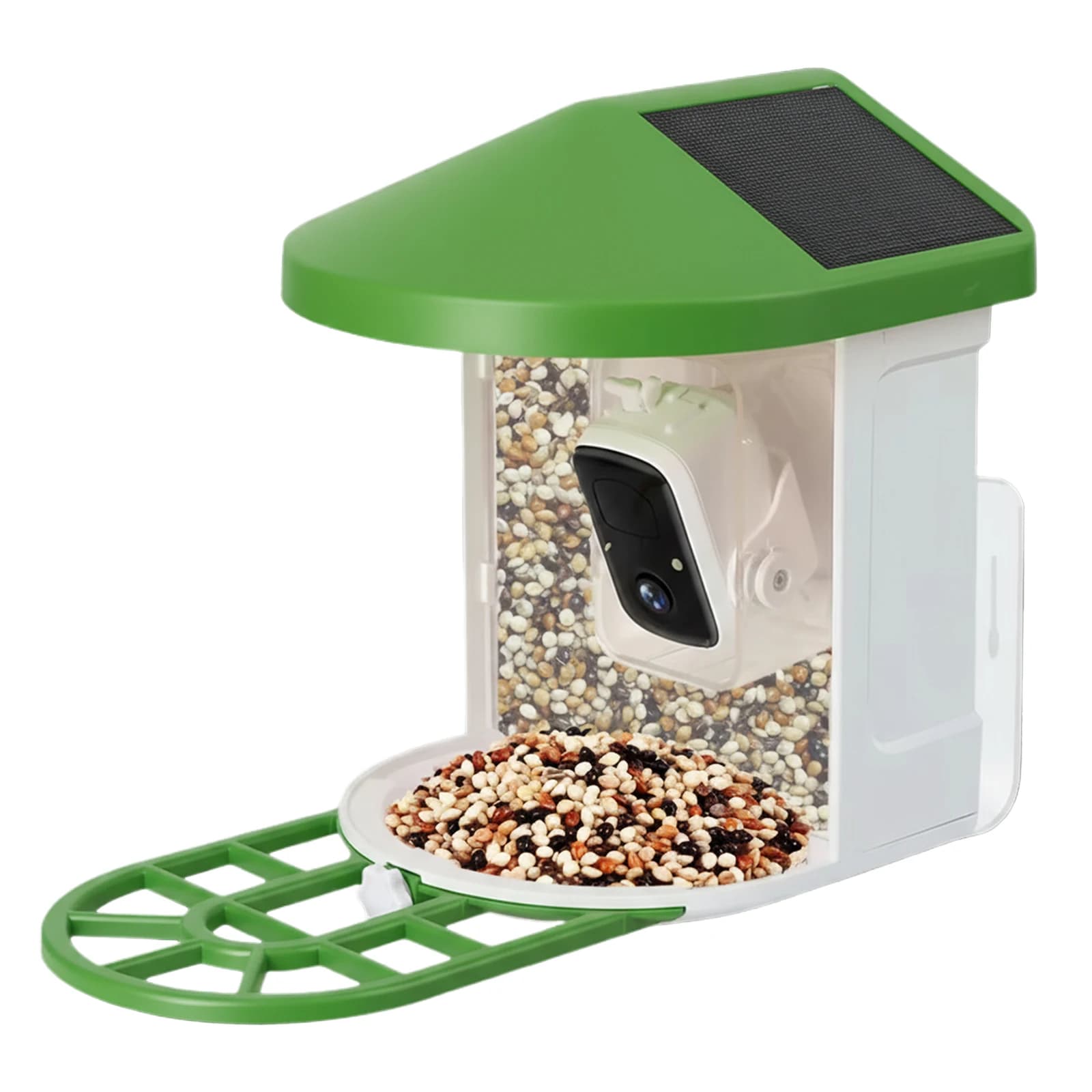 WiFi AI Identify IP65 Solar Powered Smart Bird Feeder with Camera, Night Vision Security Bird & Pet Feeder Outdoor