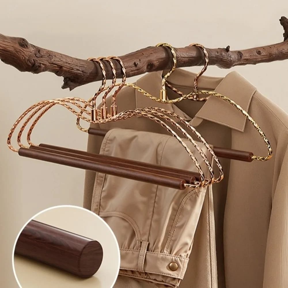 3pcs Short Neck Clothes Hangers Anti Slip Rotatable Design Clothes Drying Rack Space Saving Long Dress Storage Hangers Home Use