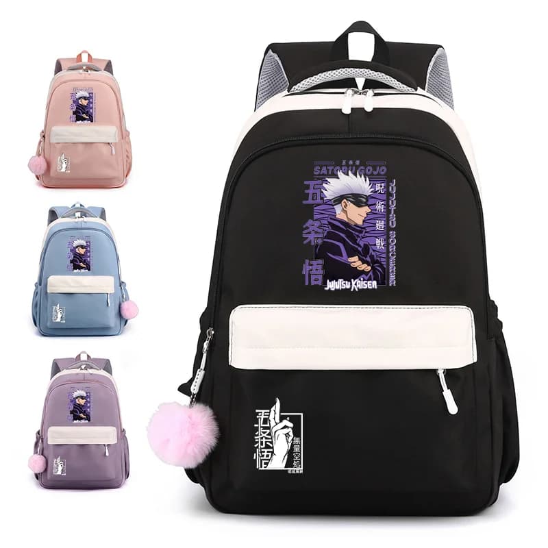 Zaino modello popolare Anime Satoru Gojo Nuovo zaino anime da strada casual Satoru Gojo Zaino fresco Borsa da scuola per la scuola