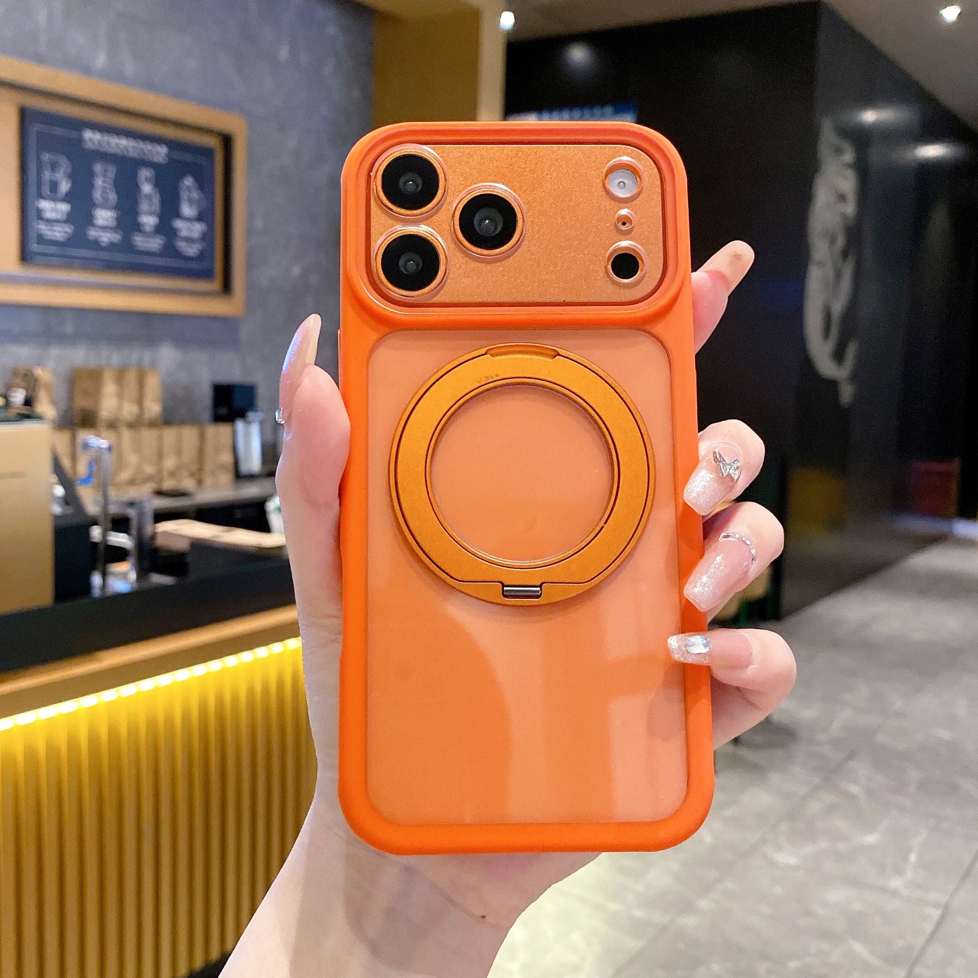 360-degree Rotating Magnetic Suction Bracket Case for iPhone 17 Pro Max 16 15 for Magsafe Shockproof Camera Protection Cover