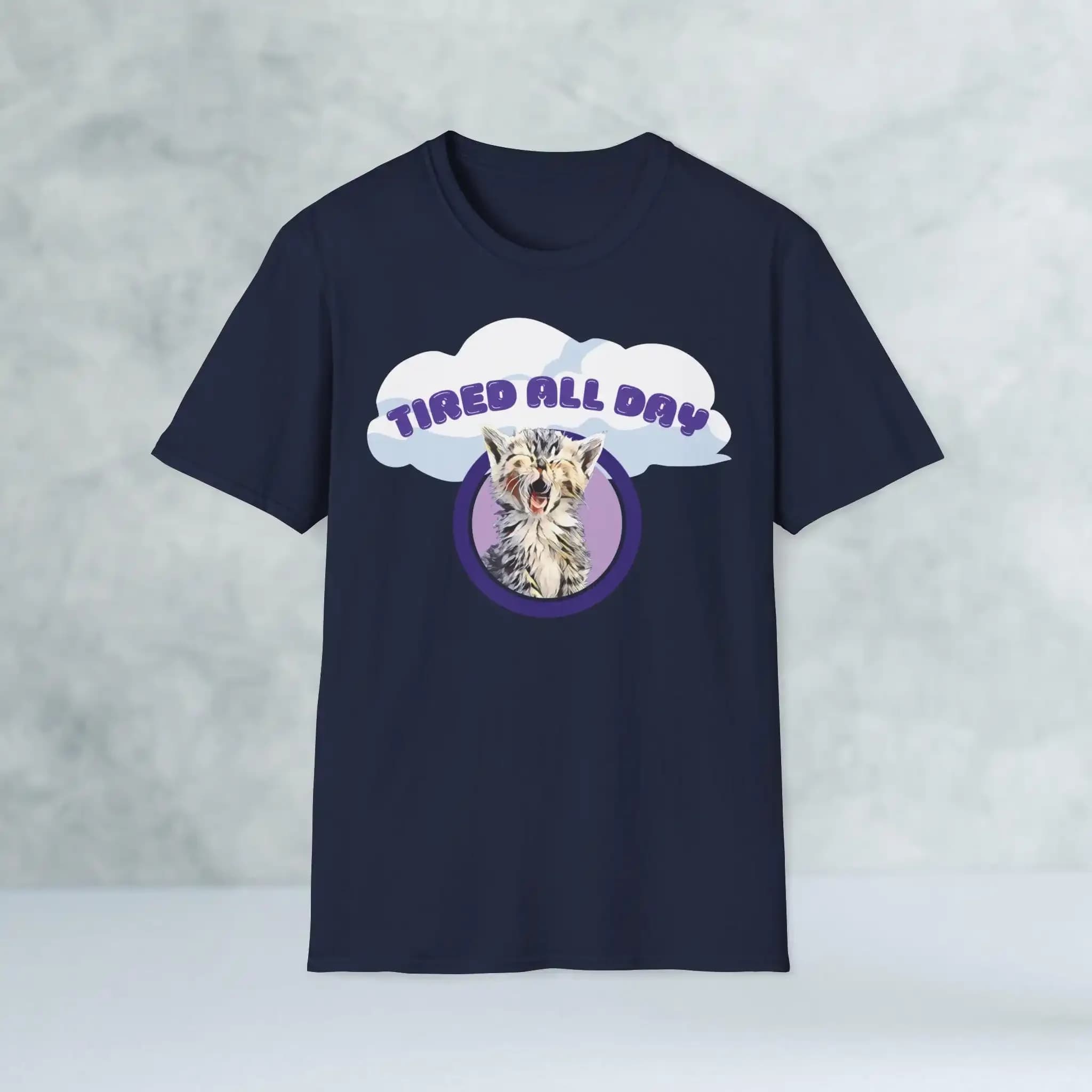 CaT T Shirt divertente animale domestico stanco e carino
