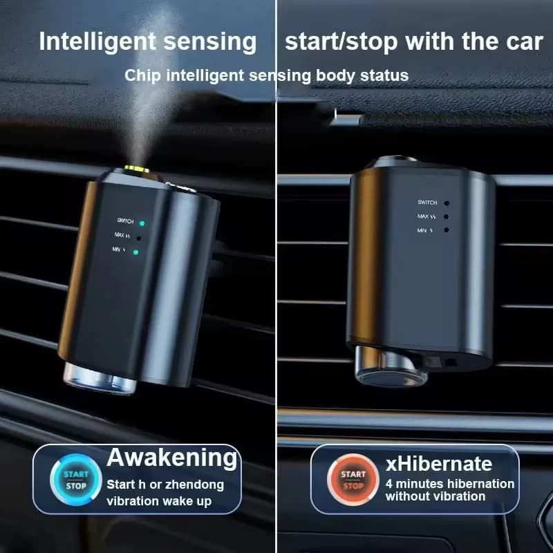 Diffusore di Aromi per Auto, Deodorante Intelligente, Umidificatore Elettrico, Diffusore di Fragranze per Bocchette d'Aria, Accessori Interni