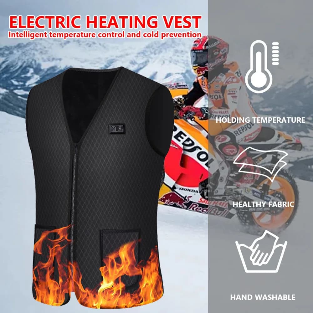 Wear-resistant riding bike vest Diver vest Heated vest in cold-proof fabric Keep your vest warm