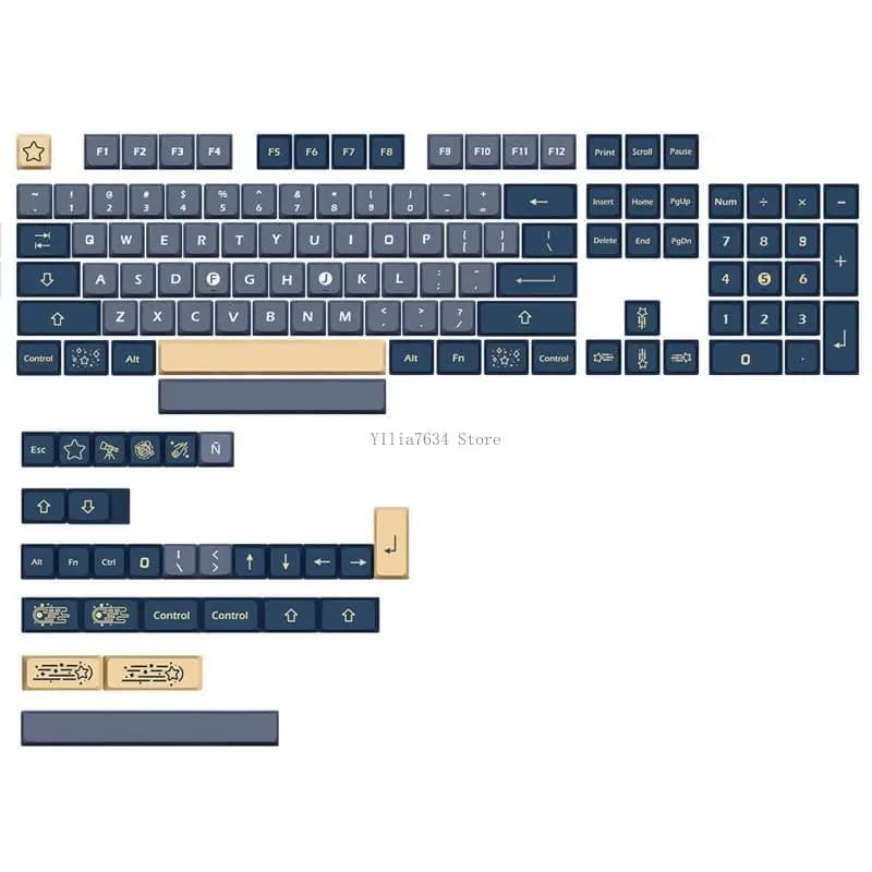 133 tasti Stargaze Keycap XDA Altezza PBT Copritasti per DZ60 GK64 68 84 104 Five-Side Dye Subb Meccanico per set