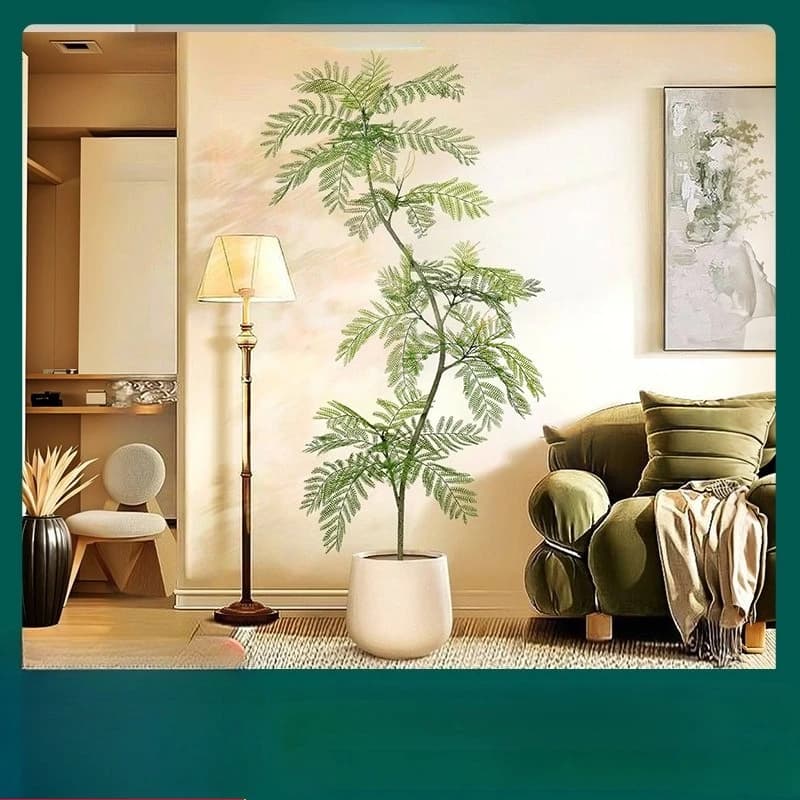 Artificial Jacaranda Plant PVC Simulation Vase Tree Luxury Interior Living Great Furniture
