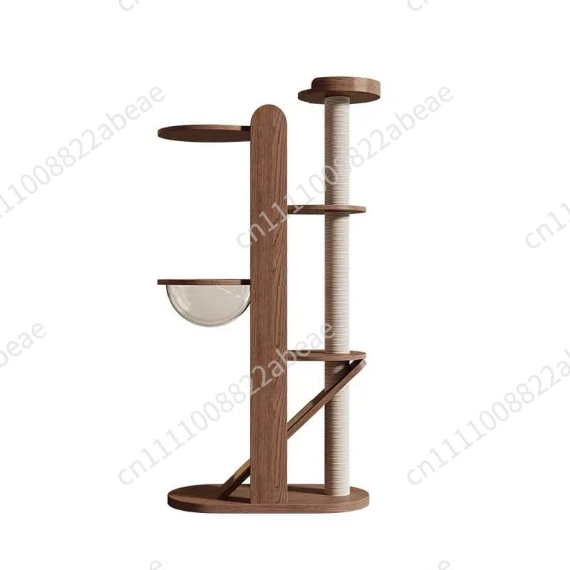 Solid wood cat climbing frame nest tree integrated does not occupy the jumping platform space capsule scratching