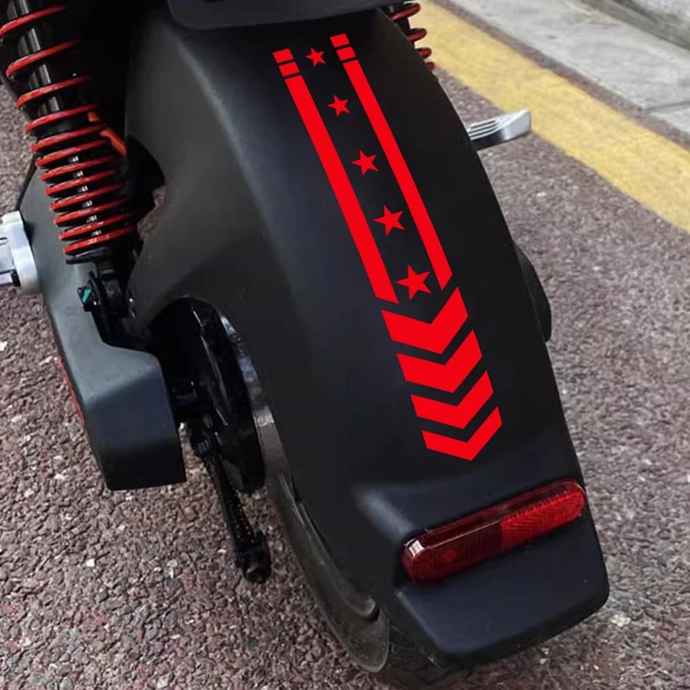 Adesivo parafango moto Star Freccia Strisce Carenatura anteriore Decalcomania in vinile Impermeabile Moto Sicurezza Guida Accessori per decorazioni fai da te