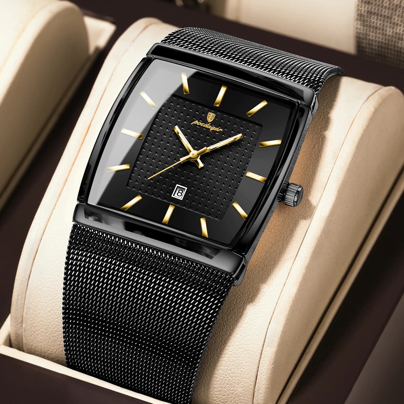 POEDAGAR Top Brand Men Clock Luminous Waterproof Stainless Steel Date Man Watch Fashion Business Men's Quartz Watches Reloj Male