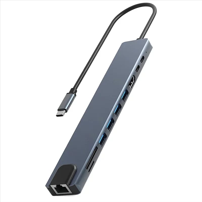 Docking station USB C HUB 4K30hz 10 in 1 da tipo C a Ethernet RJ45 compatibile con HDTV PD100W