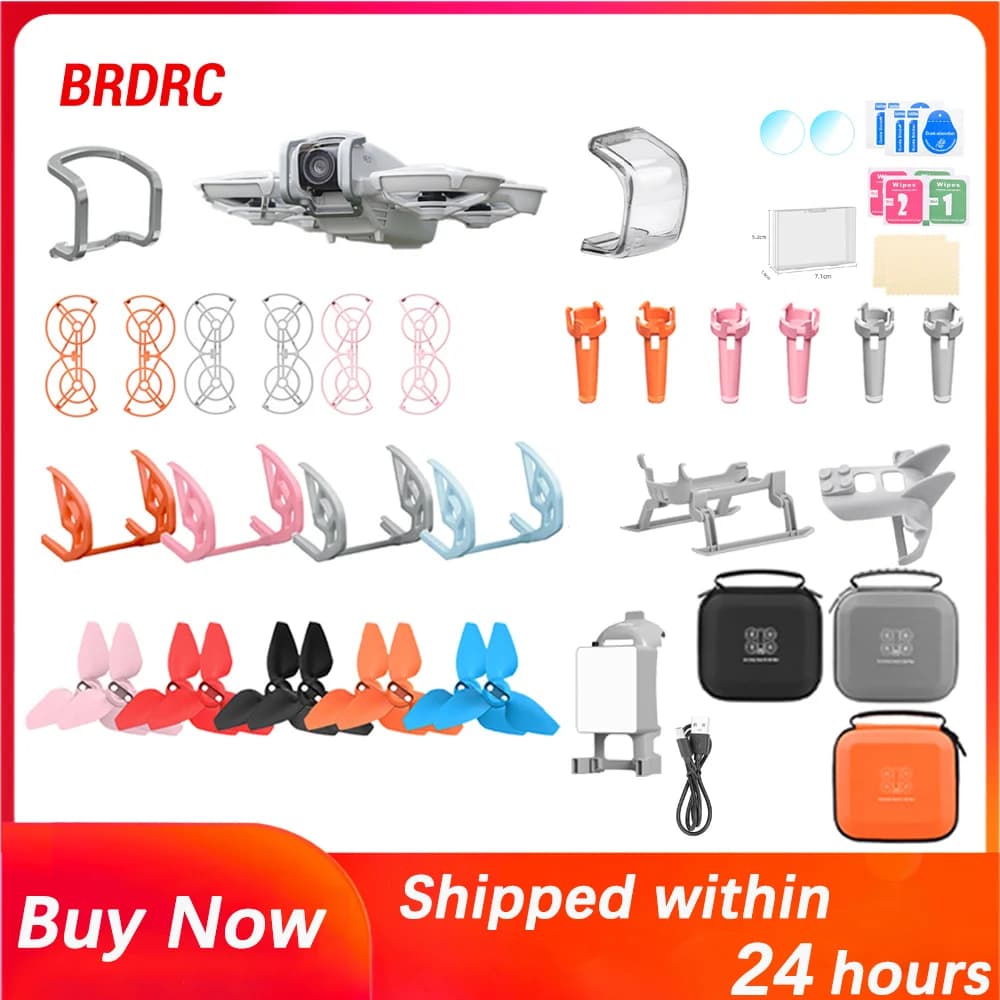 BRDRC Per DJI NEO Collezione di Accessori Giunto Cardanico Paraurti Protezione Tappo Lente Pellicola Temperata Carrello di Atterraggio Elica Per DJI Neo Drone