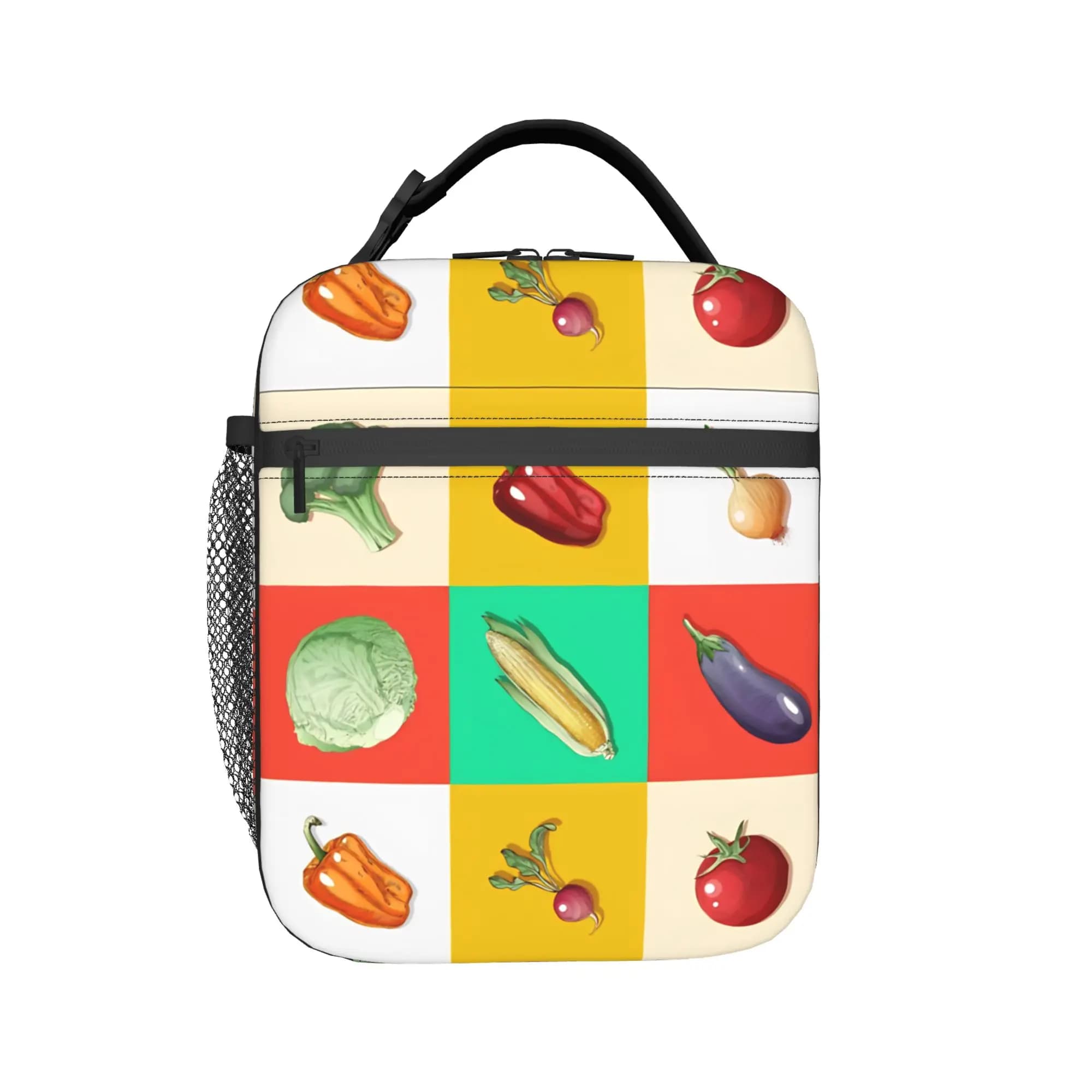 Vegetables Set Insulated Lunch Bags Leakproof Tomato Style Meal Container Cooler Bag Tote Lunch Box Beach Picnic Food Bag