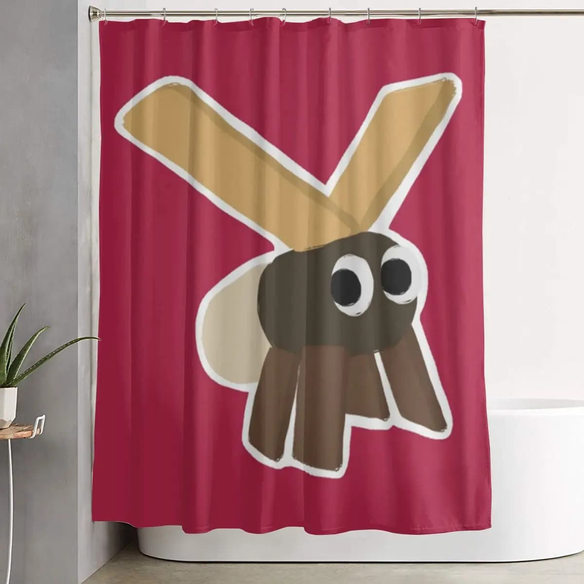 Tenda da doccia Charmallow Woods Bugsnax Characters, tende da bagno impermeabili in poliestere con ganci