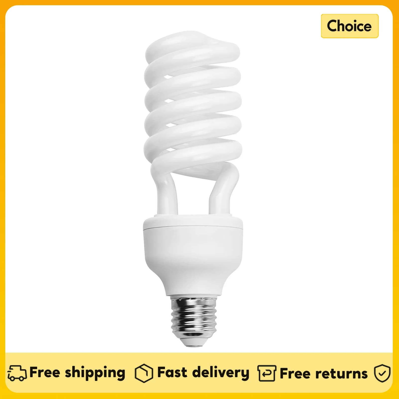 Lampadina fluorescente a spirale da 45W 5500K Daylight E27 Socket risparmio energetico per illuminazione Video per fotografia in Studio 220V/ 110V
