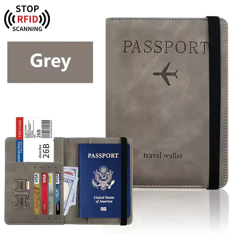 Porta Passaporto per Accessori da Viaggio, Custodia per Passaporto, Porta Documenti da Viaggio per Donne/Uomini
