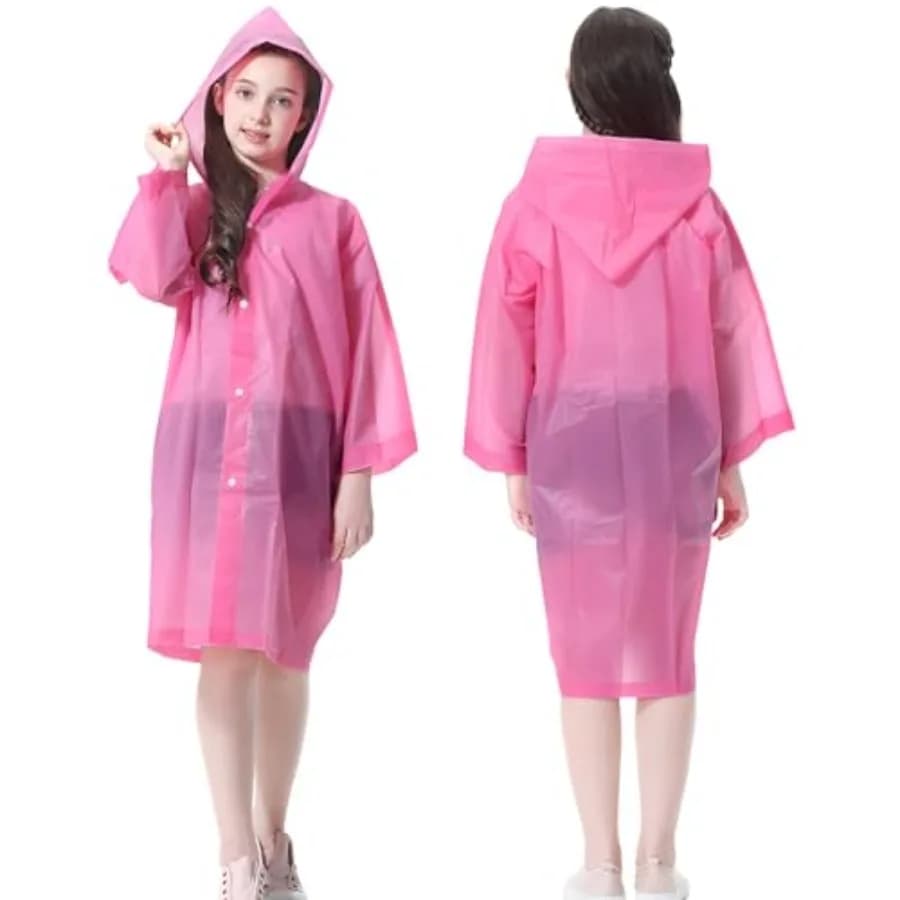 Rain Ponchos Raincoats for,2 Packs Rain Coats Jacket Reusable with Hood for Boys Girls Disney Hiking Camping Outdoor