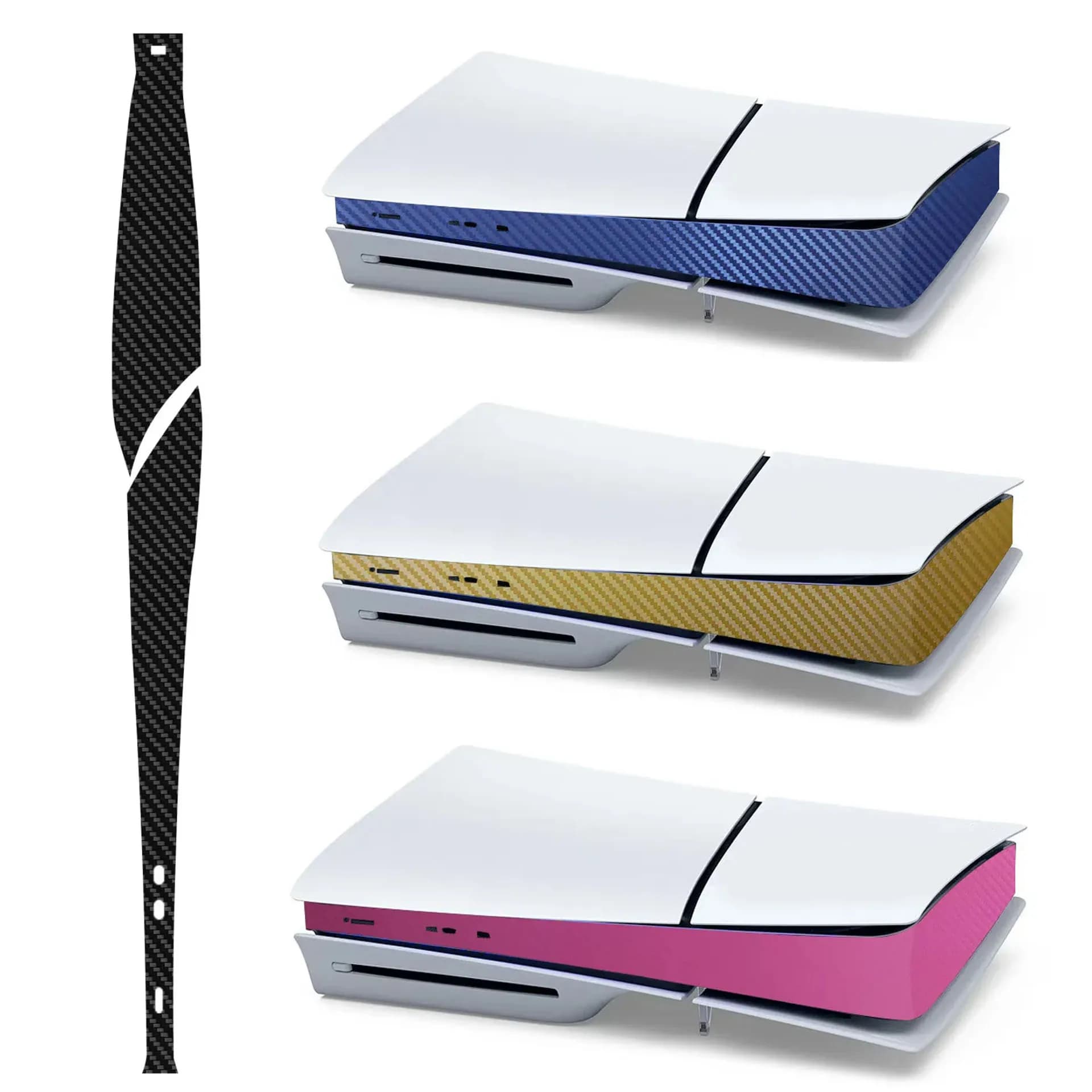 Per Sony PS5 Console sottile Adesivo per copertura della pelle in fibra di carbonio Host Center Decalcomanie Console di gioco Playstation 5 Accessori 2025