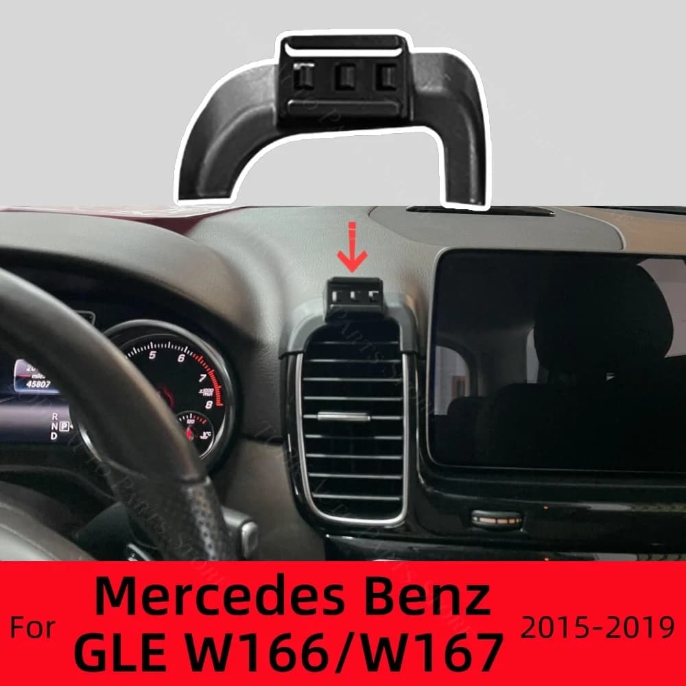 Supporto per telefono per auto Base speciale per staffa fissa per Mercedes Benz GLE W166 W167 2015-2019 Accessori per staffa per auto di ricarica wireless