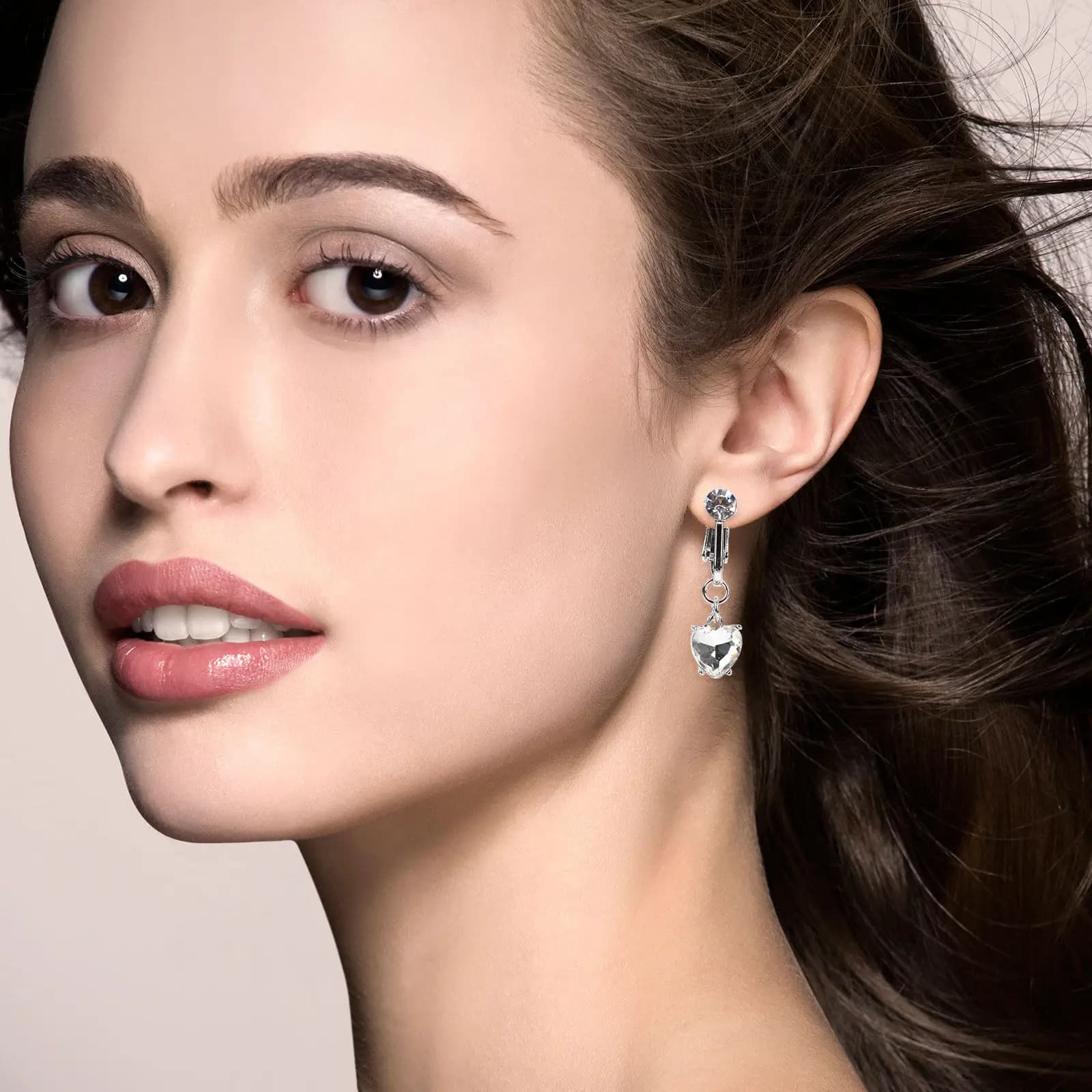 Set di 3 Orecchini in Zirconia e Anelli Finti per Ombelico in Acciaio Inossidabile, Decorazione a Clip Pendente