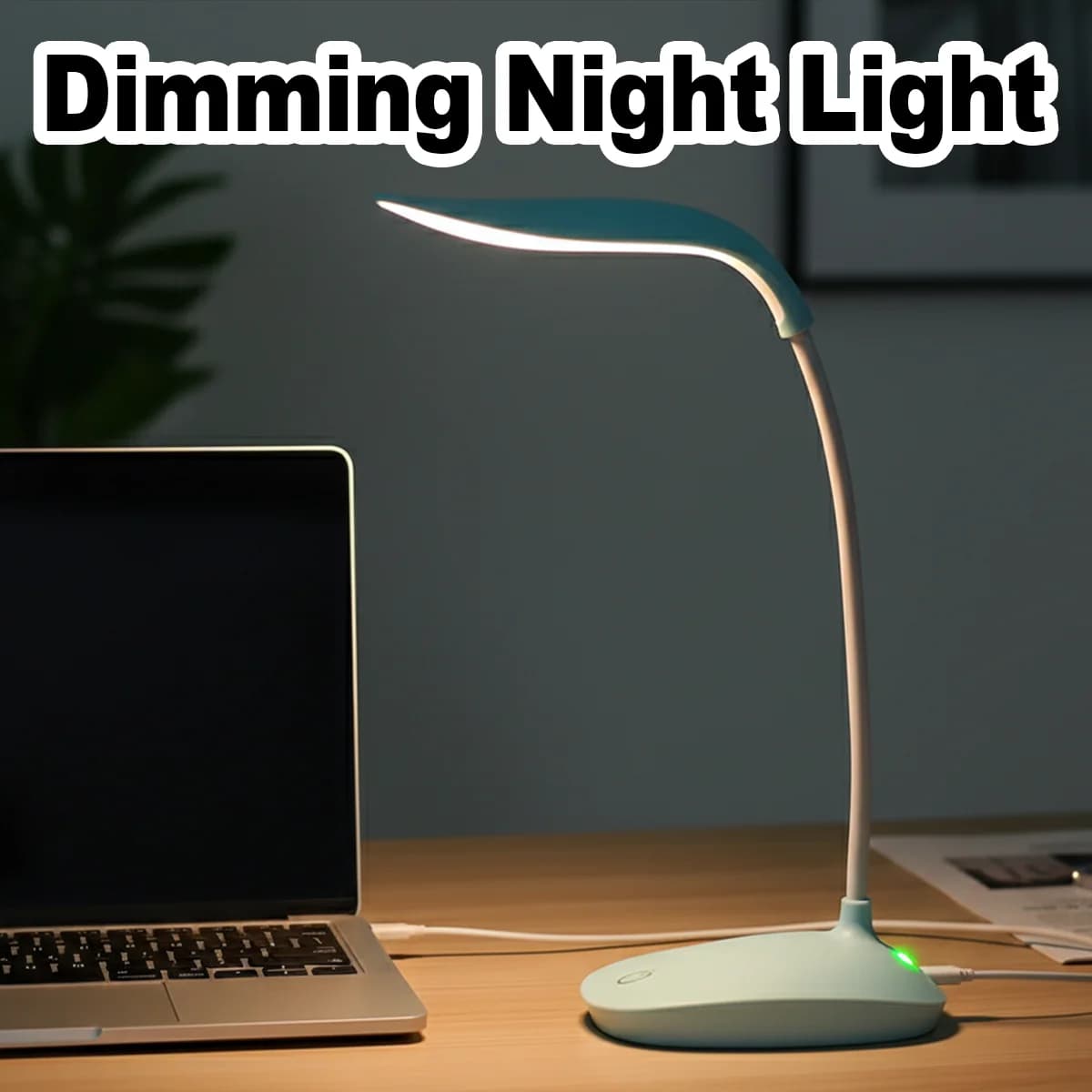 Table Lamp 3 Levels Luminosity Desk Touch Control Rechargeable Portable Led Studio White Light Flexible Wireless Reading