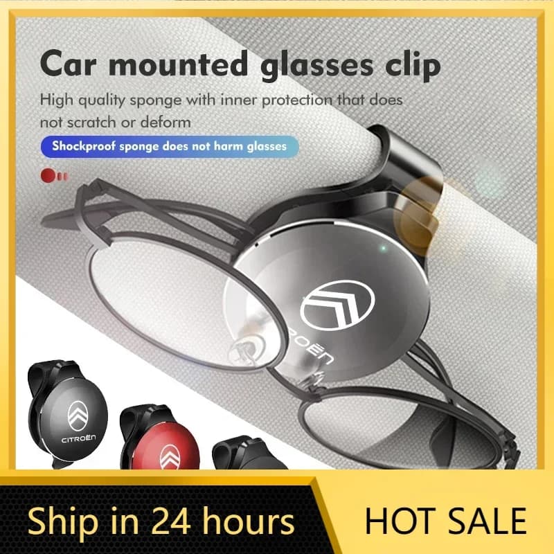 Car Sticker Metal Car Sunglasses Holder Sun Visor Glasses Stand Accessories For Citroen Jumper Celysee Cactus Picasso Aircross S