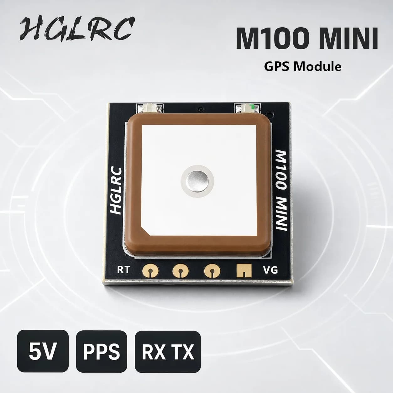 HGLRC M100 MINI GPS Module M10 UBLOX 10Hz 72CH Ceramic Antenna 3.3V-5V For FPV Racing Freestyle Drone RC Parts Flight Controller