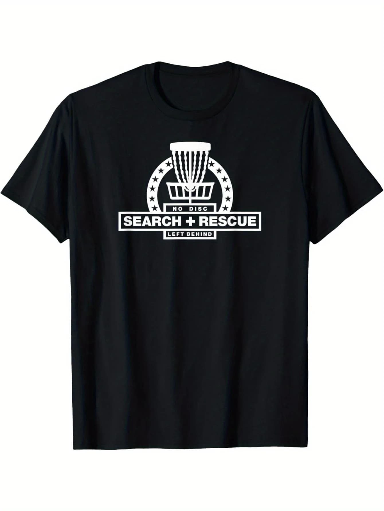 1 pezzo, T-shirt da golf Search and Rescue Flying Disc - Design divertente e casual con motivo a disco volante, il regalo perfetto per gli amanti del frisbee.