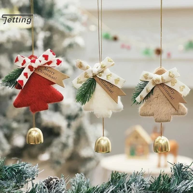 1pc Christmas Tree Hanging Bell Decorative Doorbell Christmas Wind Chime Gift Suitable For Home Decoration Holiday Decoration
