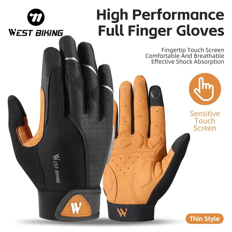 WEST BIKING Cycling Gloves Whole toe Gloves Breathable Sports Gloves MTB Man Woman Motorcycle Gloves Spring Autumn