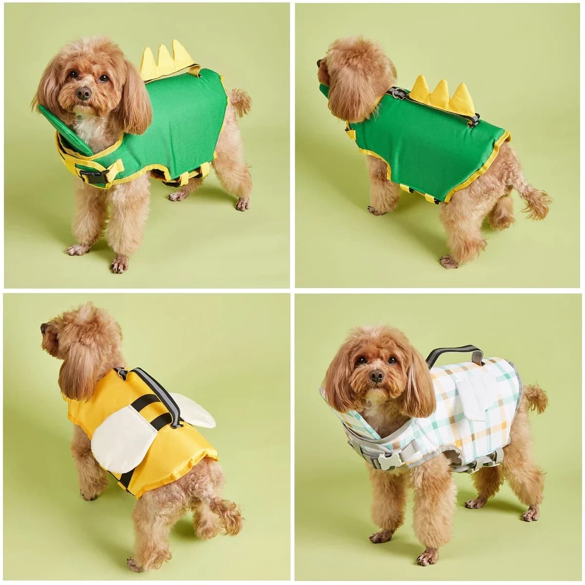 Reflective Dog Life Jacket Adjustable Dog Flotation Swim Vest Enhanced Buoyancy Dog Sailboats Surfing Safety Vest Summer