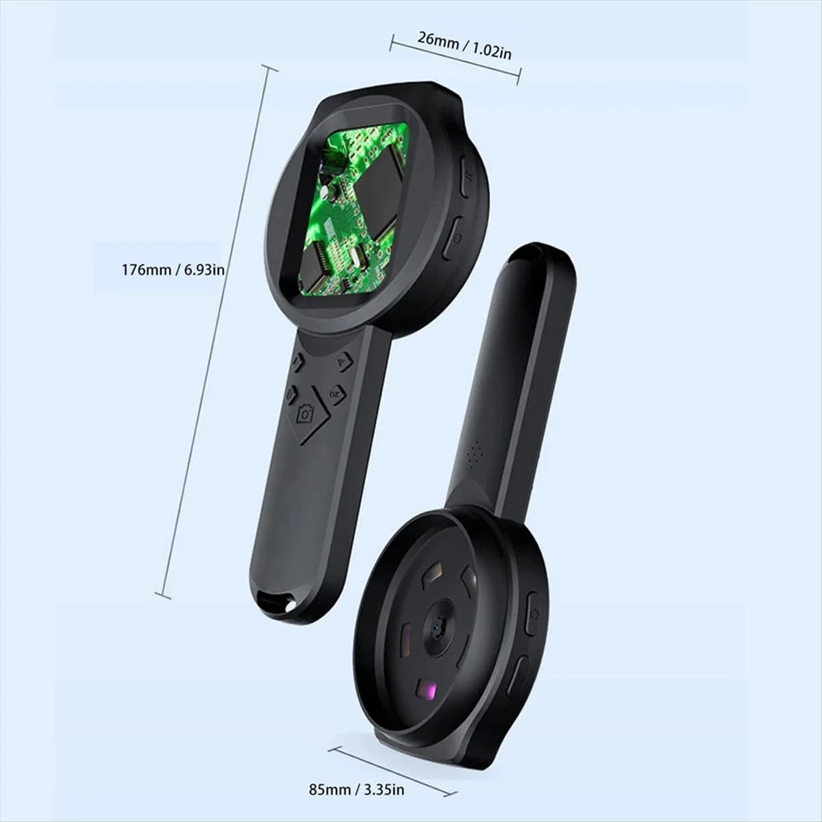 Lente d'ingrandimento digitale ABNJ Schermo IPS da 2,8 pollici Lente d'ingrandimento portatile da 2 MP 1000X con luce 4 pulsanti zoom Microscopio digitale