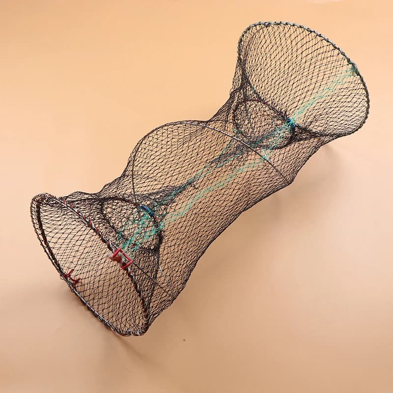 New 3 Sizes Telescopic Foldable Reusable Crayfish Crab Fish Trap Net Shrimp Lobster Cage Collapsible Portable Fishing Network