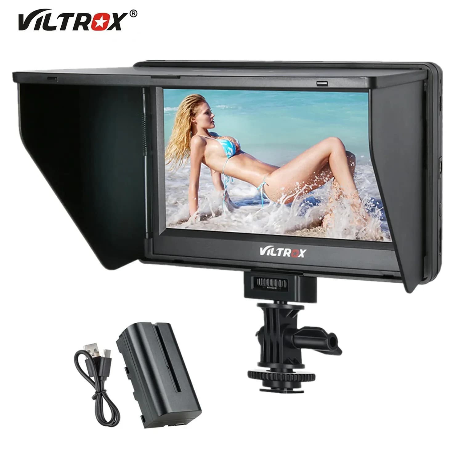 Viltrox DC-70 II 7inch DSLR Camera Field Monitor LCD Display Video Assist 4K HDMI-compatible HD AV Input With Battery For Camera