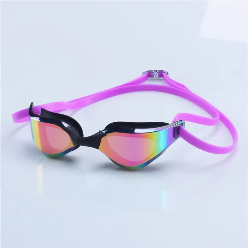 Occhialini da Nuoto Professionali Antiappannamento, Occhiali da Nuoto Elettroplaccati Impermeabili in Silicone, Lunettes De Natation Professionnelle