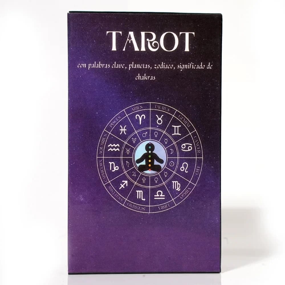 Mazzo di tarocchi Leaning Tarot in spagnolo, confezione in scatola piccola, raffinata e portatile, un'ottima scelta per regalare.