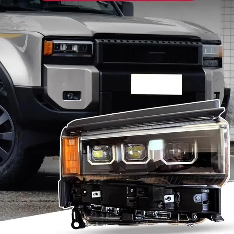 Faro per Auto Prado LC250, Faro a LED Modello 2024-2025, Nuovo Indicatore di Direzione Dinamico DRL, Aggiornamento 8000K 8000 Lumen 12V