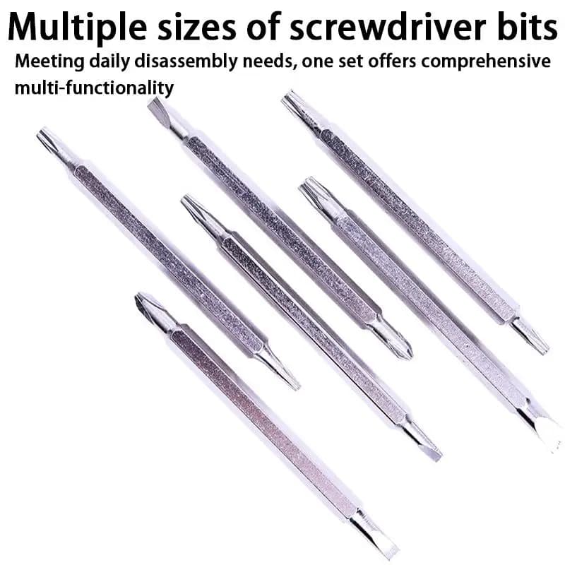 New 12 In 1 Screwdriver Set Multifunctional Precision Handheld Maintenance Tool Magnetic Bit Cross Flat Shaped Screwdriver Head
