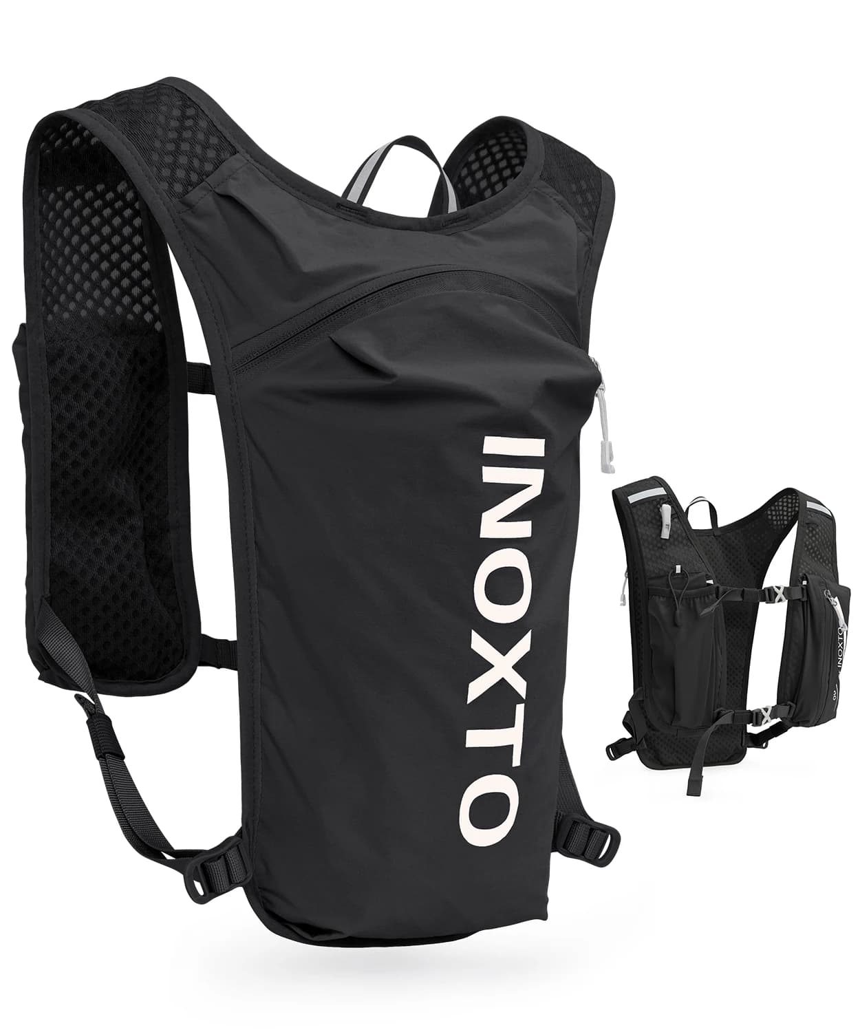 Running water vest backpack, light backpack isolated with 1.5 litre water bladder bag for hiking, trail running, cycling