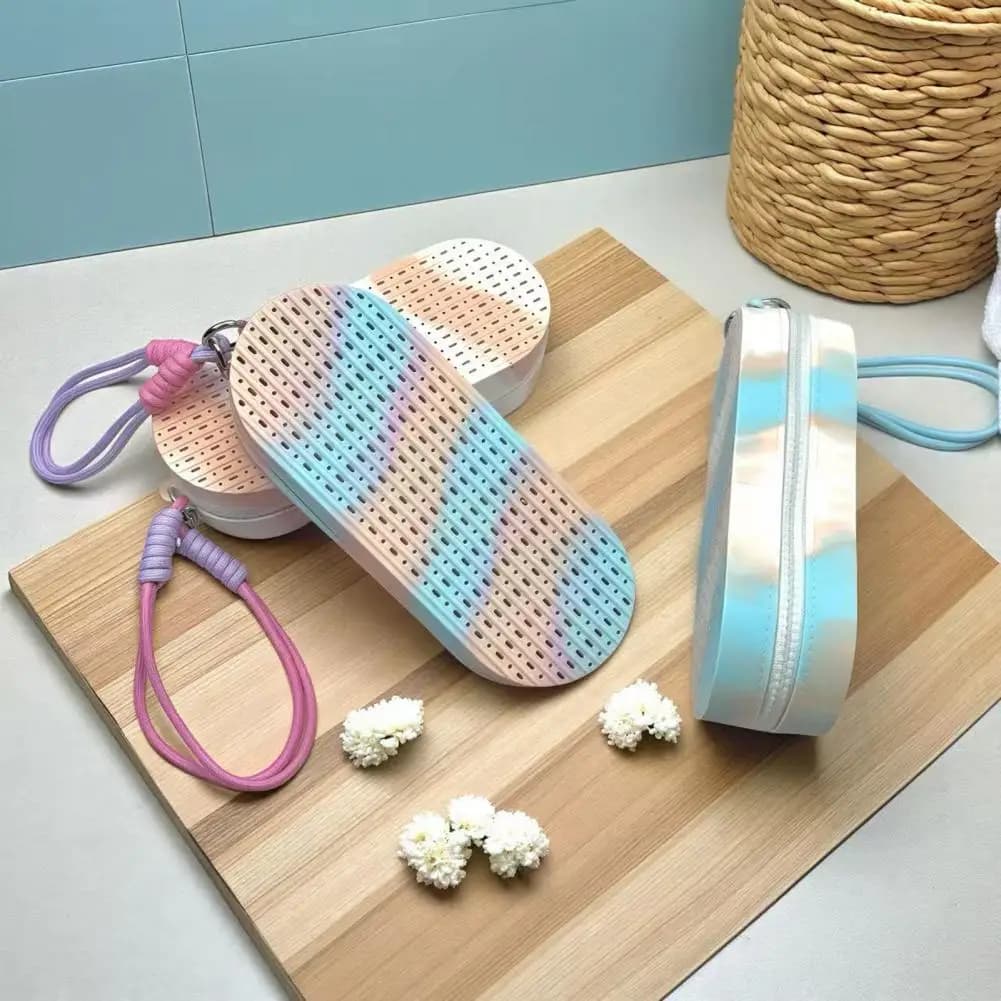 Custodia per Occhialini da Nuoto in Silicone con Fori di Drenaggio Traspiranti su Entrambi i Lati, Custodia da Viaggio per Occhiali da Nuoto, Scatola Portaoggetti