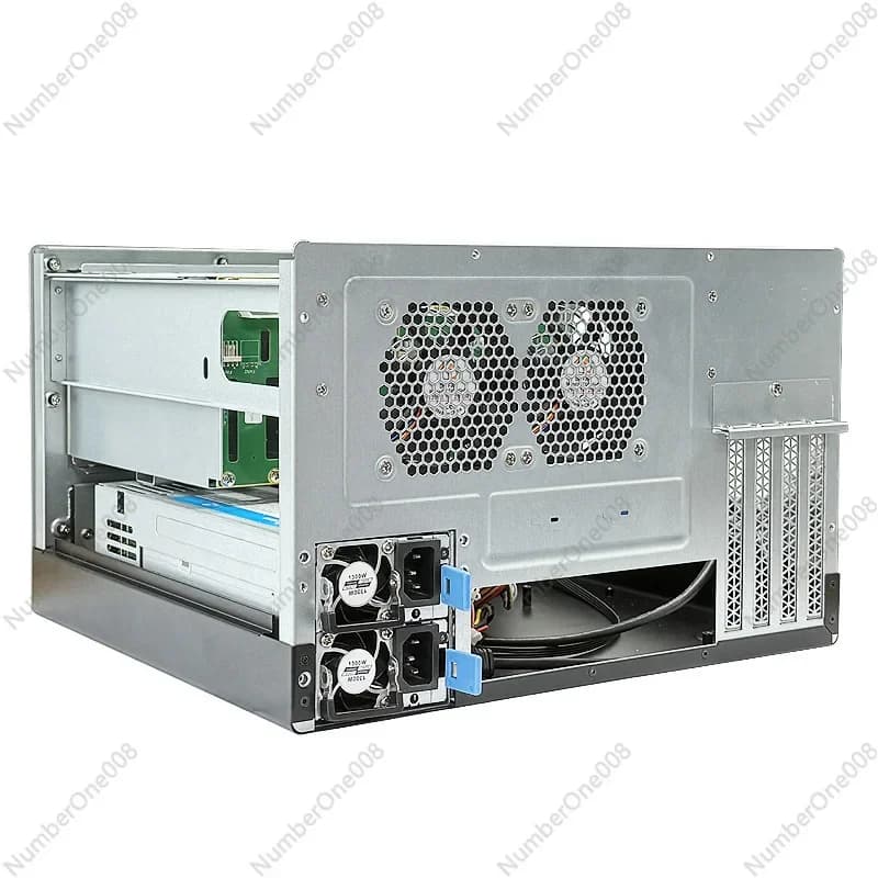 Chassis NAS con Pannello in Alluminio Hot-Swap, Supporto Scheda MATX, Alimentazione Ridondante CRPS, 4 Slot PCI Full-Height, Case per Server e Storage