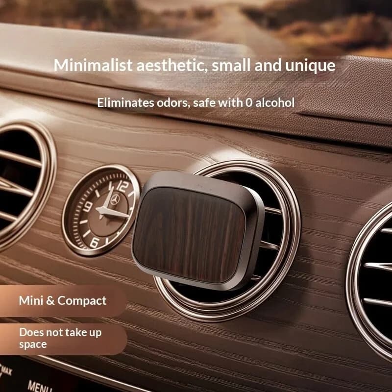 Wood‑Grain Car Aroma Diffuser Long‑Lasting Light Scent Vehicle Fragrance Ornament Elegant Auto Interior Perfume Decor