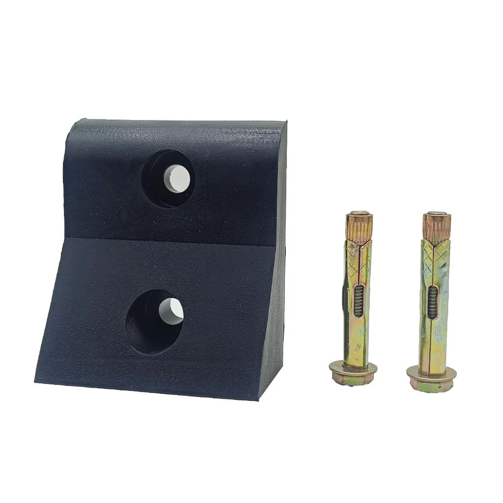 Efficiente hardware di montaggio per arresto limite in gomma per apricancello a battente, solo fermaporta